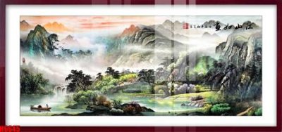 File tranh file tranh nền tường thủy mặc tổng hợp H6645 (bản gốc) treo quán cafe