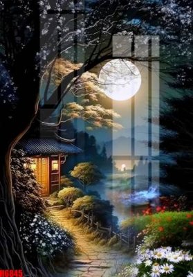 File gốc file tranh tổng hợp H6845 (in lụa) họa tiết 3D