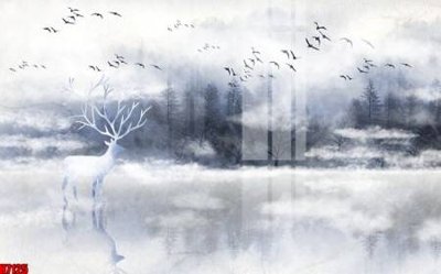 File gốc File tranh gốc in tranh tường nền tổng hợp H7125 (in lụa) tranh mã đáo