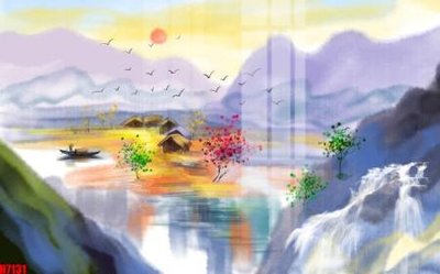 File PSD File tranh gốc in tranh tường nền tổng hợp H7131 (gốc) tách lớp chi tiết