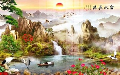 File in trần File tranh gốc in tranh tường nền tổng hợp H7166 (file gốc) hoa văn 3D