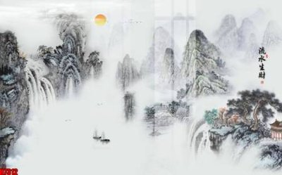 Ảnh gốc file in lụa File tranh gốc in tranh tường nền tổng hợp H7312 chi tiết