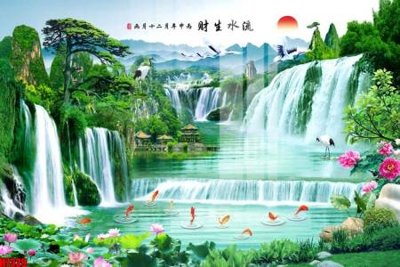 Ảnh gốc File tranh gốc in tranh tường nền tổng hợp H7329 (độ nét cao) in tráng gương