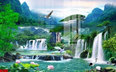 Tải file File tranh gốc in tranh tường nền tổng hợp H7389 (gốc) làm file thiết kế