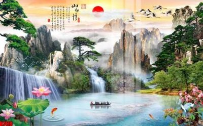 File tranh File tranh gốc in tranh tường nền tổng hợp H7419 (file gốc) chuẩn màu in