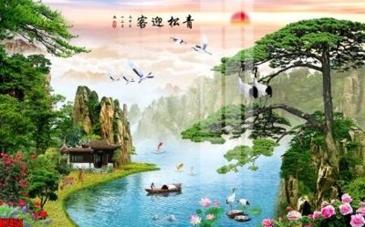 Ảnh gốc File tranh gốc in tranh tường nền tổng hợp H7451 (độ nét cao) in tráng gương