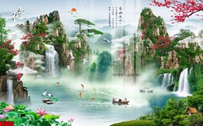 Download file tranh File tranh gốc in tranh tường nền tổng hợp H7456 (file gốc PSD)