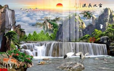 File gốc File tranh gốc in tranh tường nền tổng hợp H7466 (in lụa) tranh mã đáo