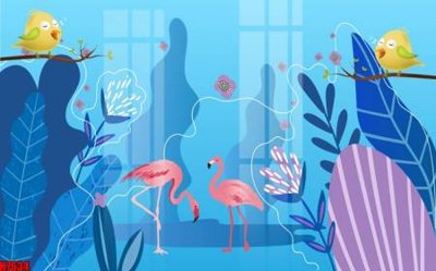 File gốc File tranh gốc tổng hợp tranh nền tường đẹp H7634 (cho in 3D) độc đáo