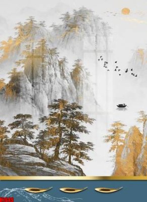 File gốc File tranh gốc tổng hợp tranh nền tường đẹp H7649 (in lụa) tranh thuận buồm