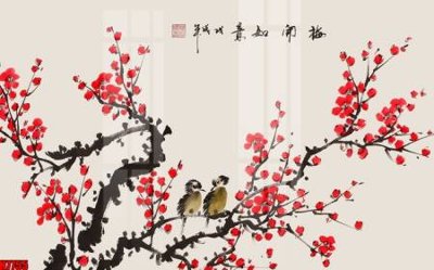 File tranh File tranh gốc tổng hợp tranh nền tường đẹp H7755 (bản gốc) in lụa 3D