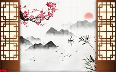 Hình ảnh file gốc in lụa File tranh gốc tổng hợp tranh nền tường đẹp H7789