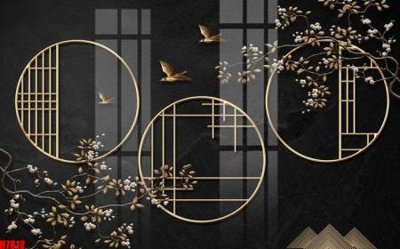 File gốc File tranh gốc tổng hợp tranh nền tường đẹp H7812 (in lụa) tranh mã đáo