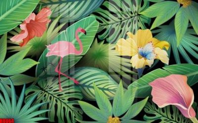 File in trần File tranh gốc tổng hợp tranh nền tường đẹp H8064 (file gốc) hoa văn 3D