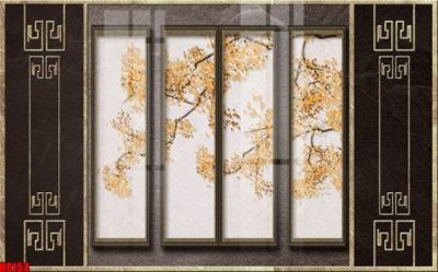 File gốc File tranh gốc tổng hợp tranh nền tường đẹp H8154 (in lụa) chi tiết cao