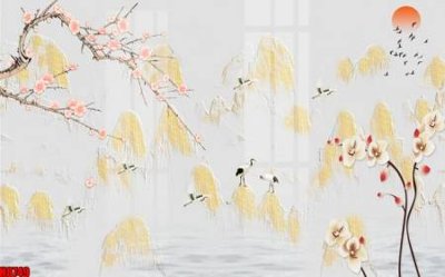 Tải file File tranh gốc tổng hợp tranh nền tường đẹp H8749 (PSD) cho in tranh kính