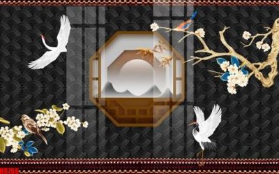 File gốc File tranh gốc tổng hợp tranh nền tường đẹp H8766 (phiên bản chuẩn) để in ấn