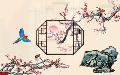 Download file ảnh gốc File tranh gốc tổng hợp tranh nền tường đẹp H8852 để in ấn