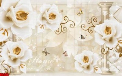 File tranh in trần 3D File tranh gốc tổng hợp tranh nền tường đẹp H9082 (ảnh gốc)