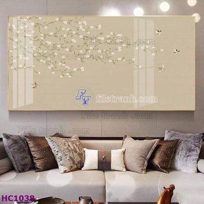 Tải file File tranh hoa và chim tối giản trung quốc HC1038 (gốc) chủ đề phong thủy