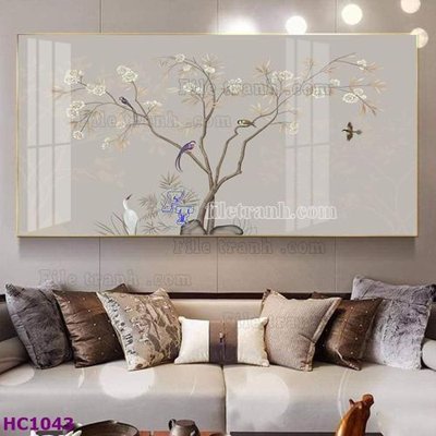 File in lụa File tranh hoa và chim tối giản trung quốc HC1043 (phong cảnh) File tranh hoa và chim tối giản trung quốc HC1043