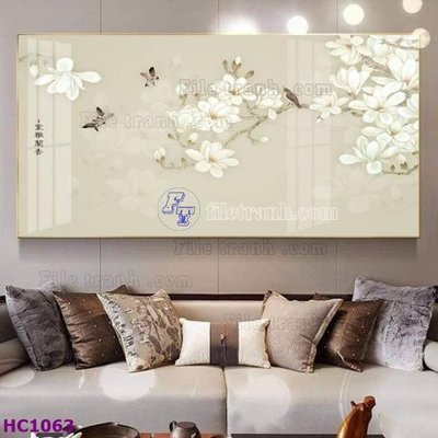 File gốc File tranh hoa và chim tối giản trung quốc HC1063 (chuẩn CMYK) cho nhà in