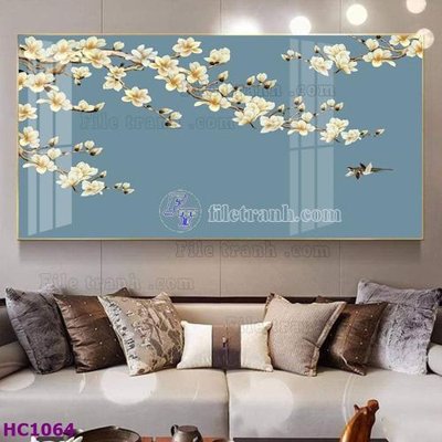 Tải file gốc File tranh hoa và chim tối giản trung quốc HC1064 (bản PSD) còn layer