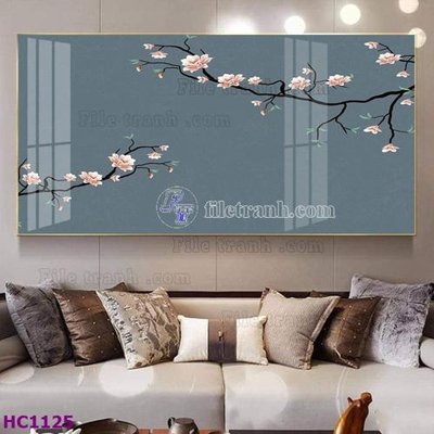 Tải file File tranh hoa và chim tối giản trung quốc HC1125 (ảnh gốc) file TIFF