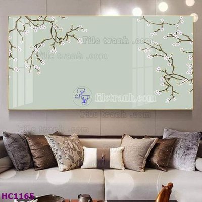 File in mica File tranh hoa và chim tối giản trung quốc HC1165 (bản gốc) siêu trong