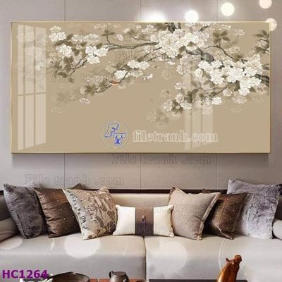 File tranh File tranh hoa và chim tối giản trung quốc HC1264 (ảnh gốc) độ nét vượt trội
