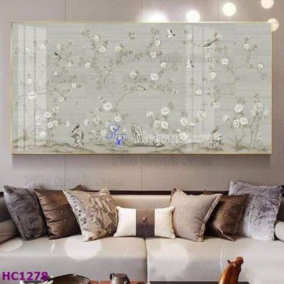 Tải file gốc File tranh hoa và chim tối giản trung quốc HC1278 (in khổ lớn) không mờ