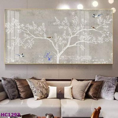 File tranh in trần File tranh hoa và chim tối giản trung quốc HC1293 (ảnh gốc siêu nét)