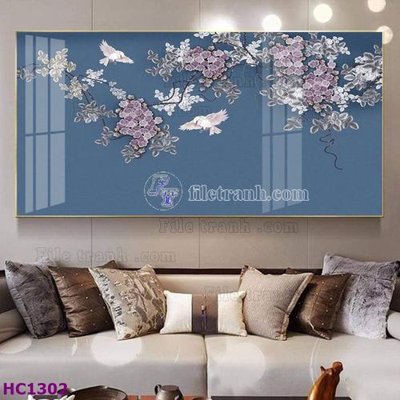 Tệp tin gốc File tranh hoa và chim tối giản trung quốc HC1302 (chất lượng cao) File tranh hoa và chim tối giản trung quốc HC1302