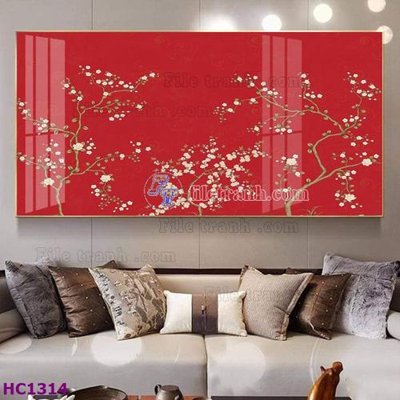 File tranh ảnh gốc File tranh hoa và chim tối giản trung quốc HC1314 dùng cho in khổ lớn