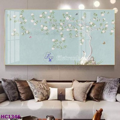 File in trần File tranh hoa và chim tối giản trung quốc HC1346 (file gốc) chủ đề vũ trụ