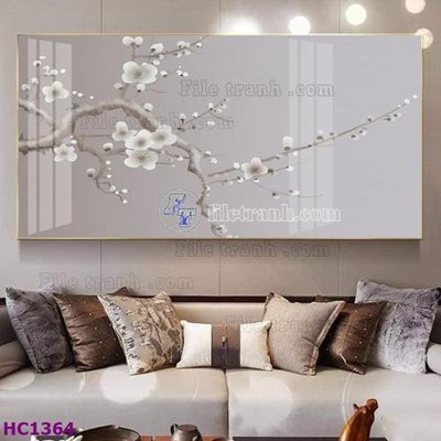 File tranh gốc File tranh hoa và chim tối giản trung quốc HC1364 (bản quyền) file PSD