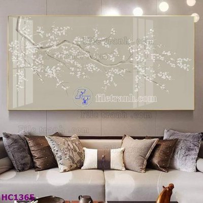 File ảnh gốc File tranh hoa và chim tối giản trung quốc HC1365 (chuyên in mica)