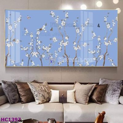 Ảnh gốc File tranh hoa và chim tối giản trung quốc HC1397 (siêu chi tiết) để in ấn