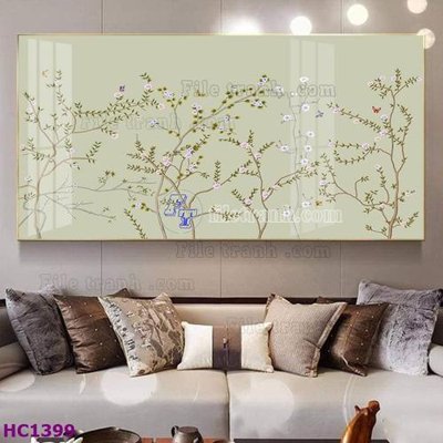 File tranh File tranh hoa và chim tối giản trung quốc HC1399 (file gốc) chủ đề phong thủy