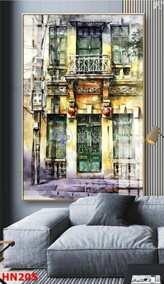 File tranh File tranh phố cổ hà nội xưa HN205 (ảnh gốc) cho in ấn kỹ thuật số