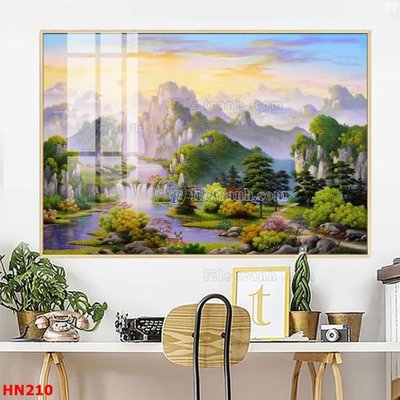 File in trần File tranh phố cổ hà nội xưa HN210 (bản gốc) bầu trời