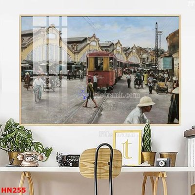 File in trần File tranh phố cổ hà nội xưa HN255 (bản gốc) trời sao