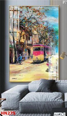 File gốc File tranh phố cổ hà nội xưa HN275 cho in ấn và thiết kế