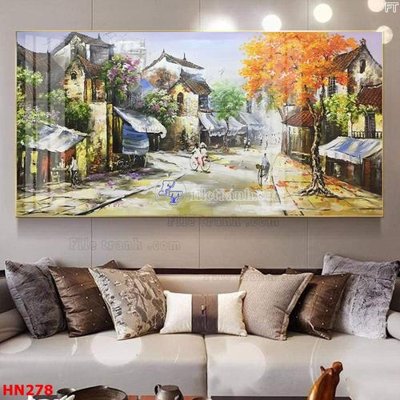 File tranh File tranh phố cổ hà nội xưa HN278 (ảnh gốc) cho in ấn kỹ thuật số