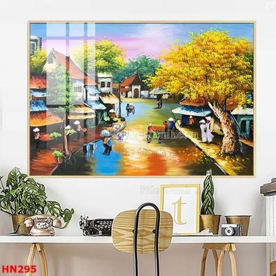 Tải file File tranh phố cổ hà nội xưa HN295 (ảnh gốc) độ phân giải 300dpi