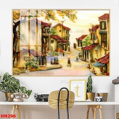 File PSD File tranh phố cổ hà nội xưa HN296 (chất lượng in ấn)