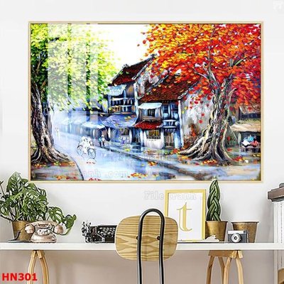 File ảnh File tranh phố cổ hà nội xưa HN301 (gốc) cho trang trí nội thất