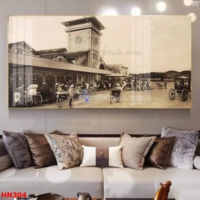 Tải file PSD File tranh phố cổ hà nội xưa HN304 (nguyên layer) để in