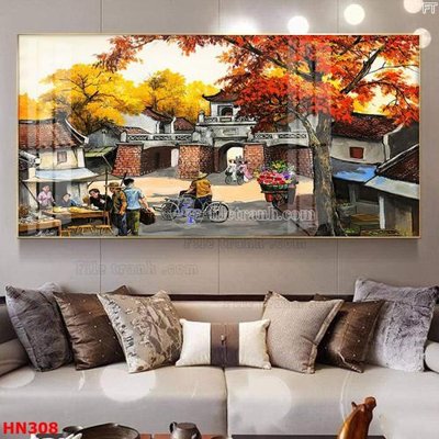 File gốc in ấn File tranh phố cổ hà nội xưa HN308 chuẩn màu CMYK