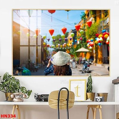 File tranh File tranh phố cổ hà nội xưa HN334 (gốc) phong cách tối giản